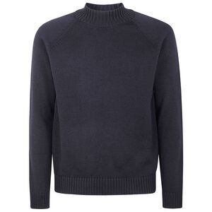 Zanone Men Stockinette Stitch Slim Fit Raglan Sleeved Mock Neck Sweater